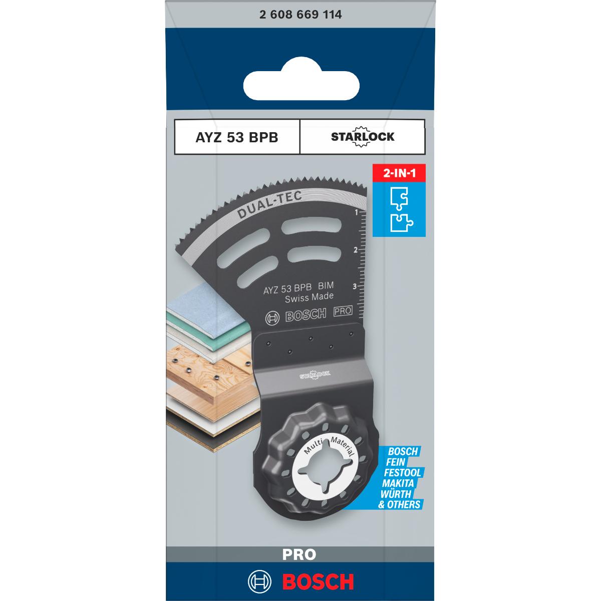 Bosch PRO AYZ 53 BPB Blatt für Multifunktionswerkzeuge,53 x 40 mm