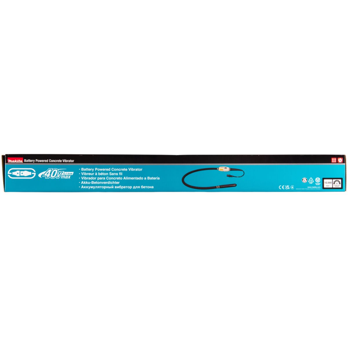 Makita Akku-Betonverdichter 36V PDC-Connector + Verdichtervorsatz 43 mm/1,5 m (ohne Akku/Ladegerät)