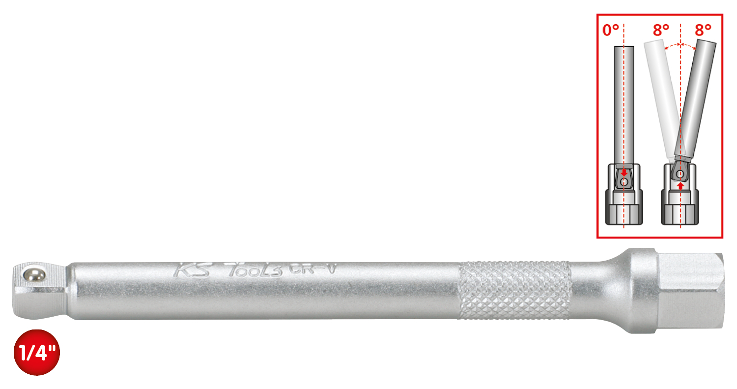 KS Tools 1/4" Kipp-Verlängerung mit Antriebsechskant