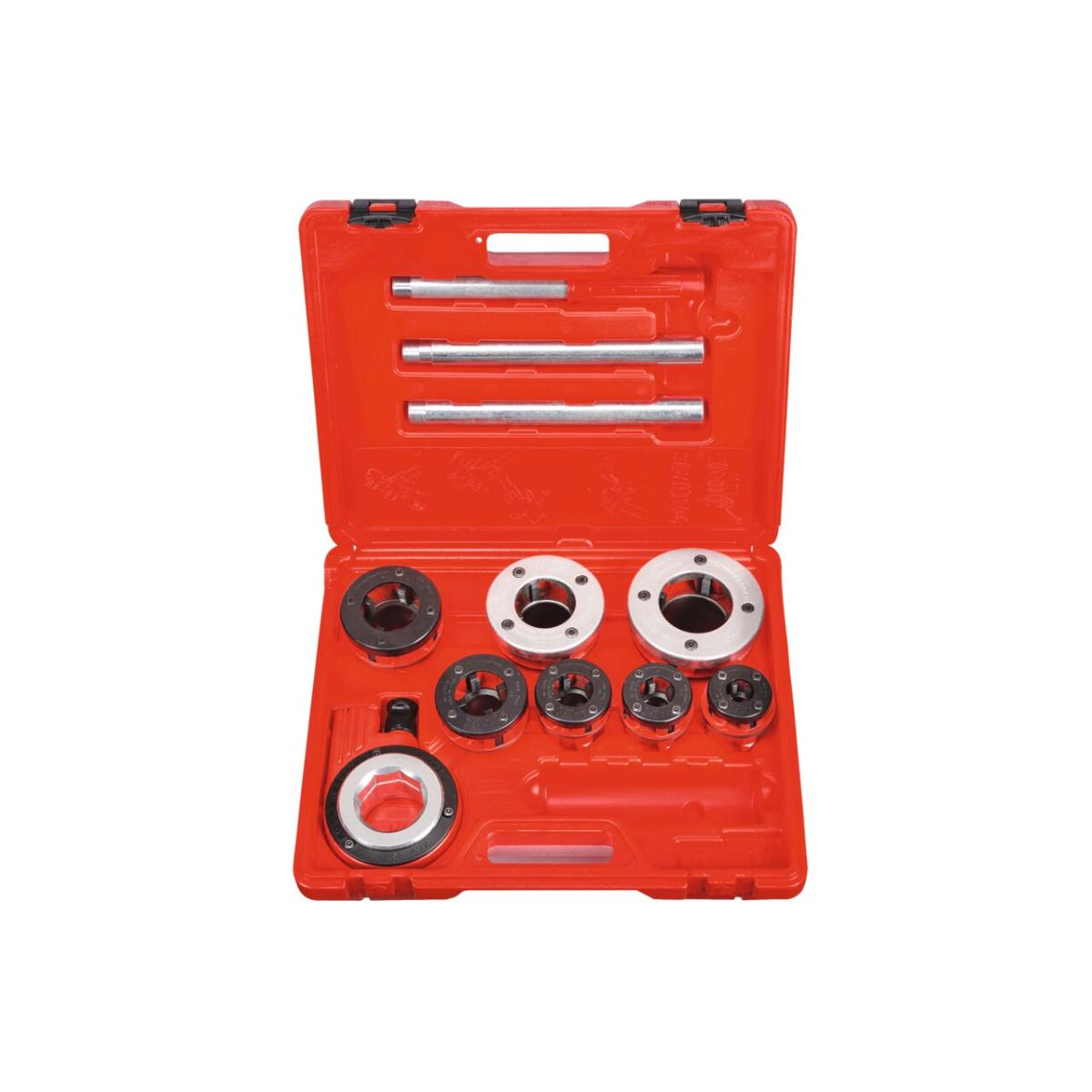 ROTHENBERGER SUPER CUT-set, BSPT R, 3/8 - 1/2 - 3/4 - 1 Zoll, im Kunststoffkoffer