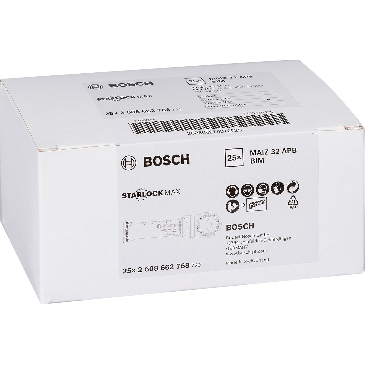 Bosch BIM Tauchsägeblatt MAIZ 32 APB, Wood and Metal, 80 x 32 mm, ST
