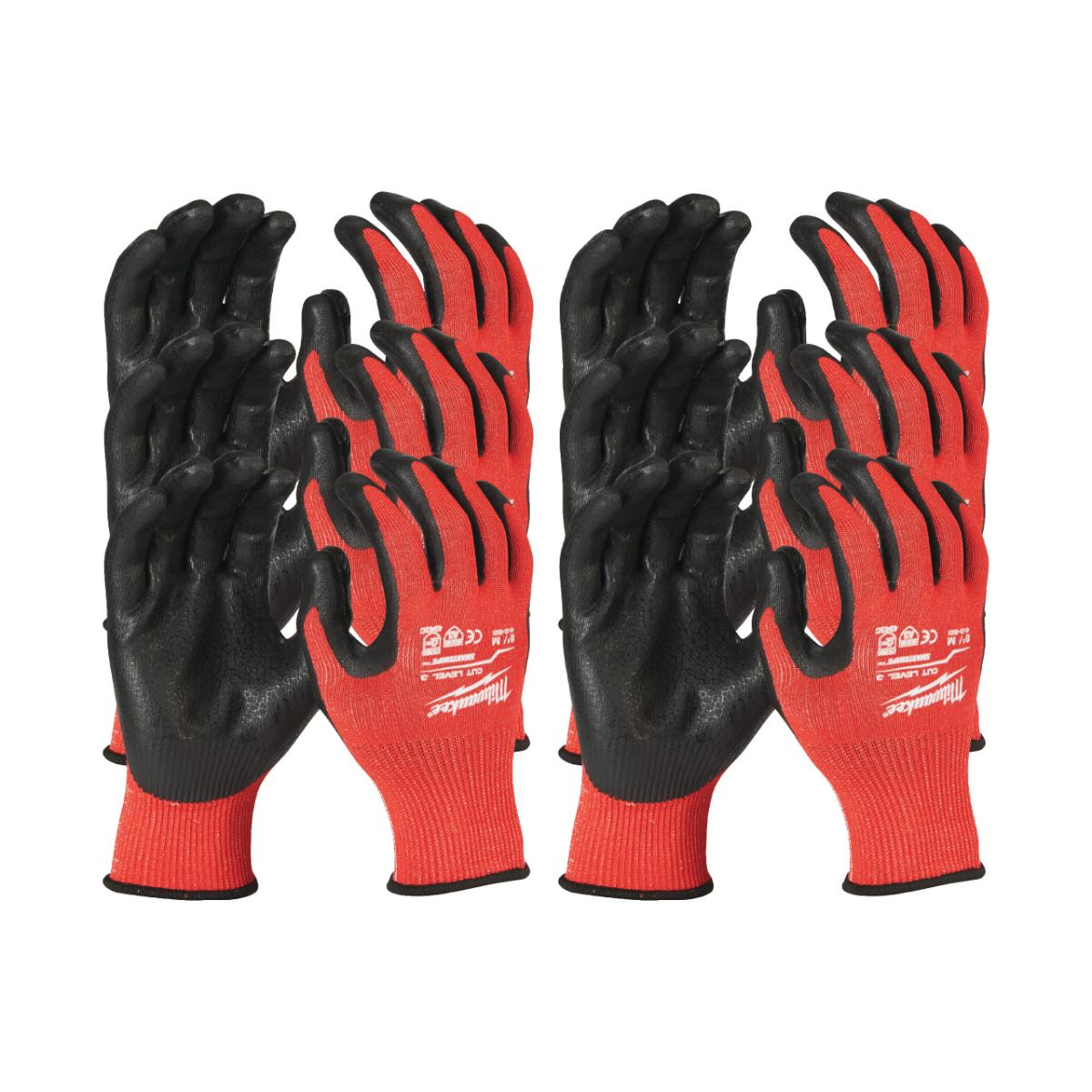 Milwaukee - Schnittschutzhandschuhe Klasse 3 L/9 , 12 Stück