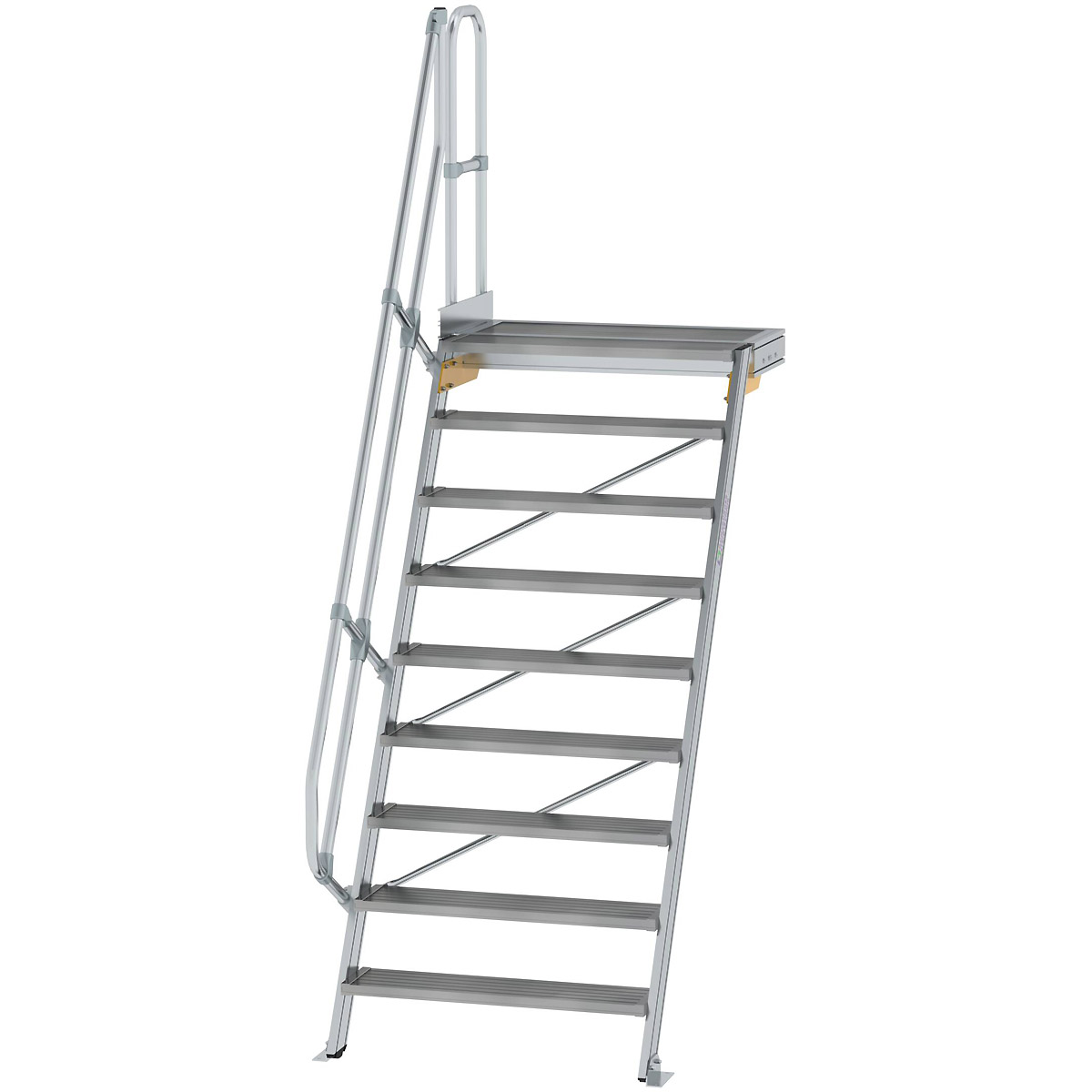 Munk Treppe mit Plattform 60° Stufenbreite 1000 mm