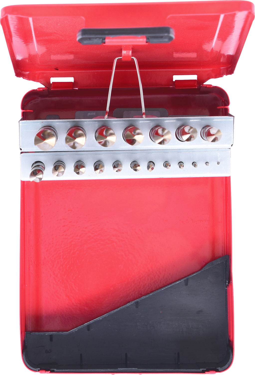 KS Tools HSS-G Co 5 Spiralbohrer-Satz, Stahlblechkassette 19-tlg 1-10mm
