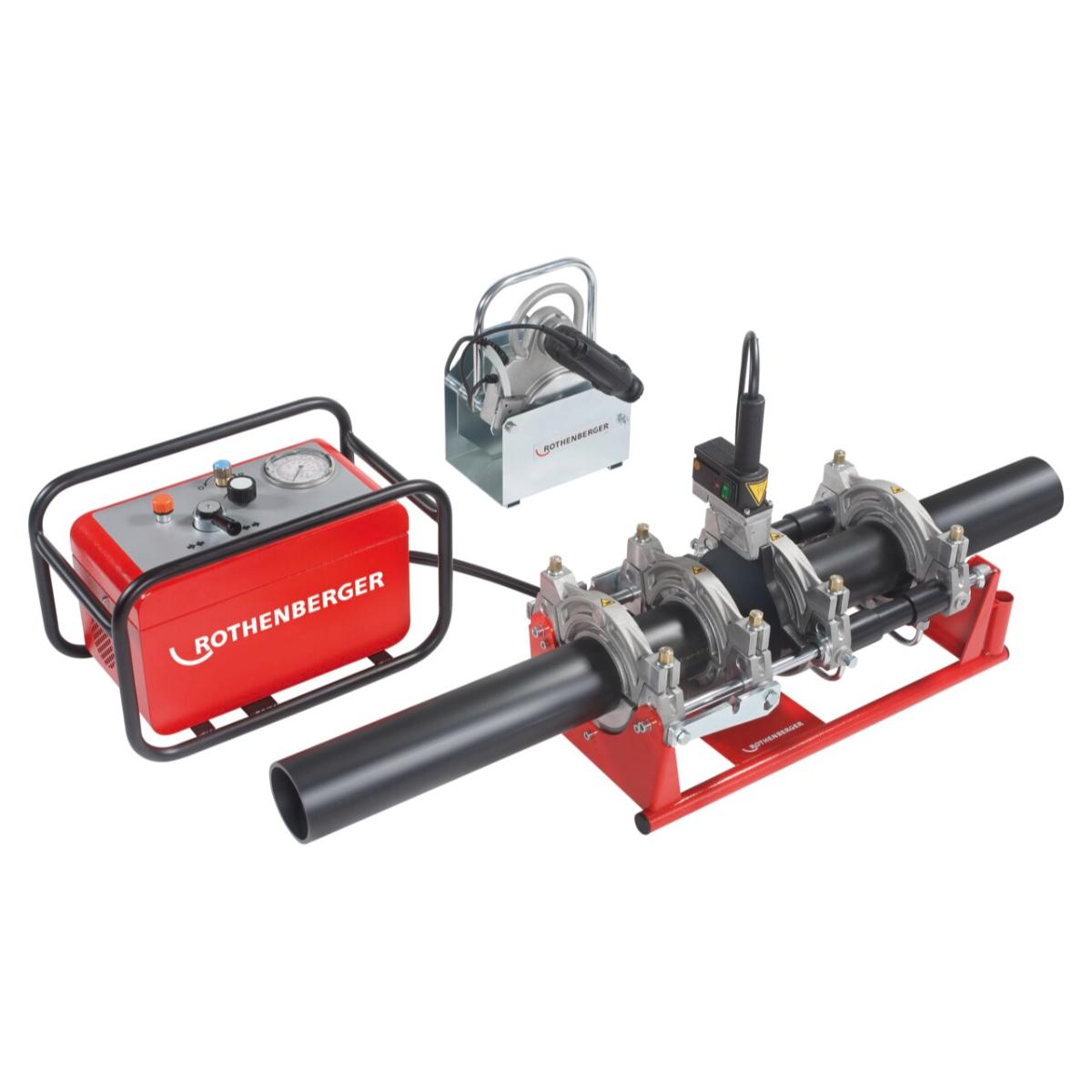 ROTHENBERGER Heizelement - Kunststoffrohr - Stumpfschweißmaschine ROWELD P160B Prof Basic Set, 230V 50Hz