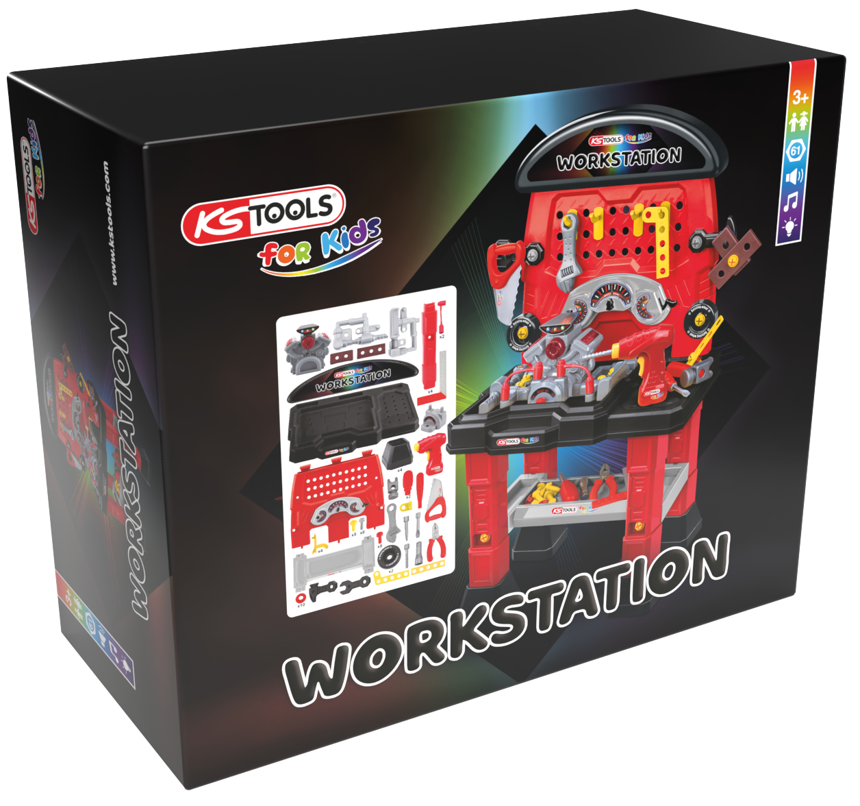 KS TOOLS Workstation for Kids, 78 tlg.