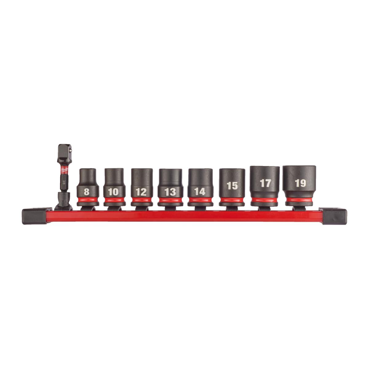 Milwaukee SHOCKWAVE™ Schlagnuss Set 3/8 Zoll kurze Ausführung 9-teilig