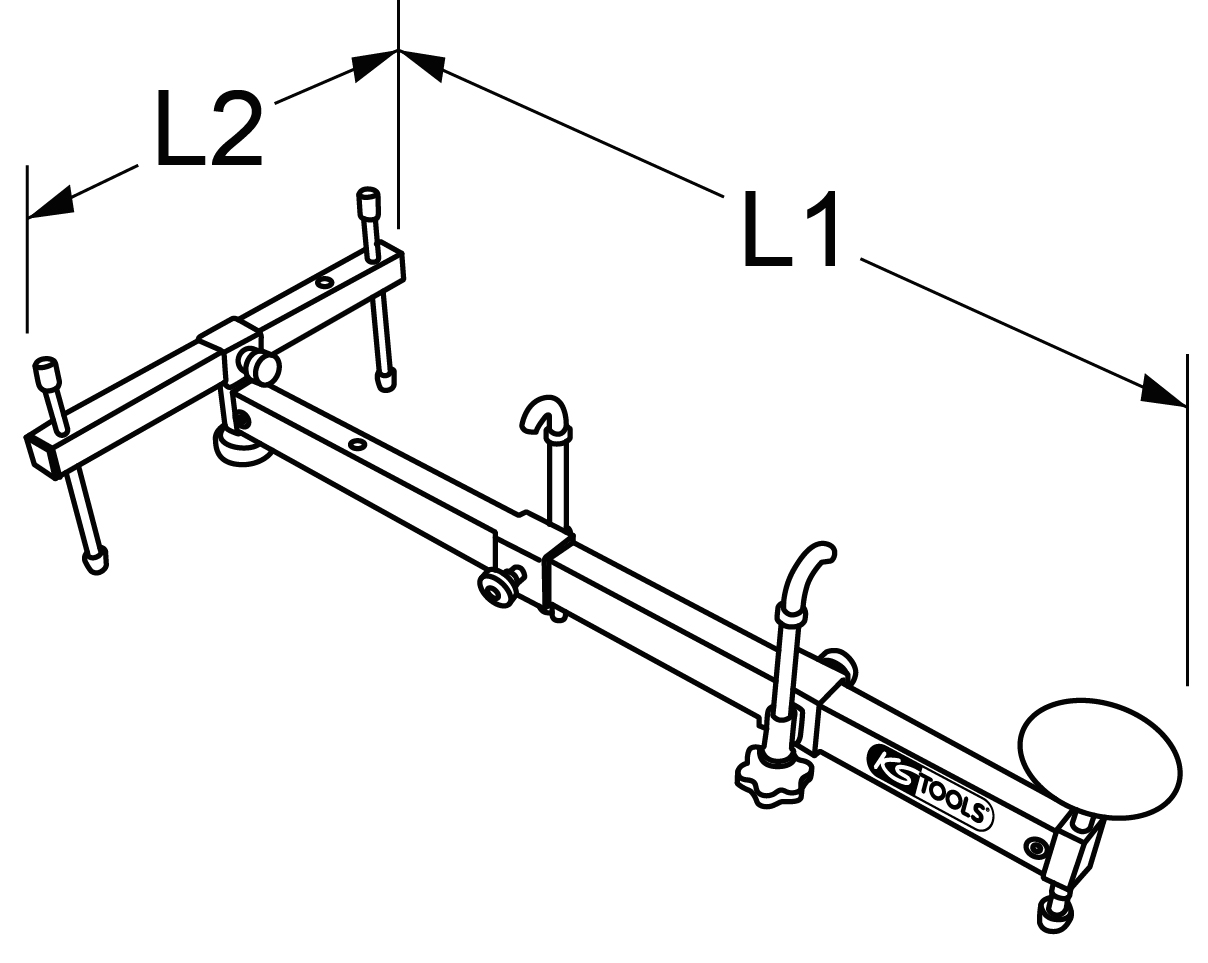 KS Tools Universal Motor-Stütztraverse