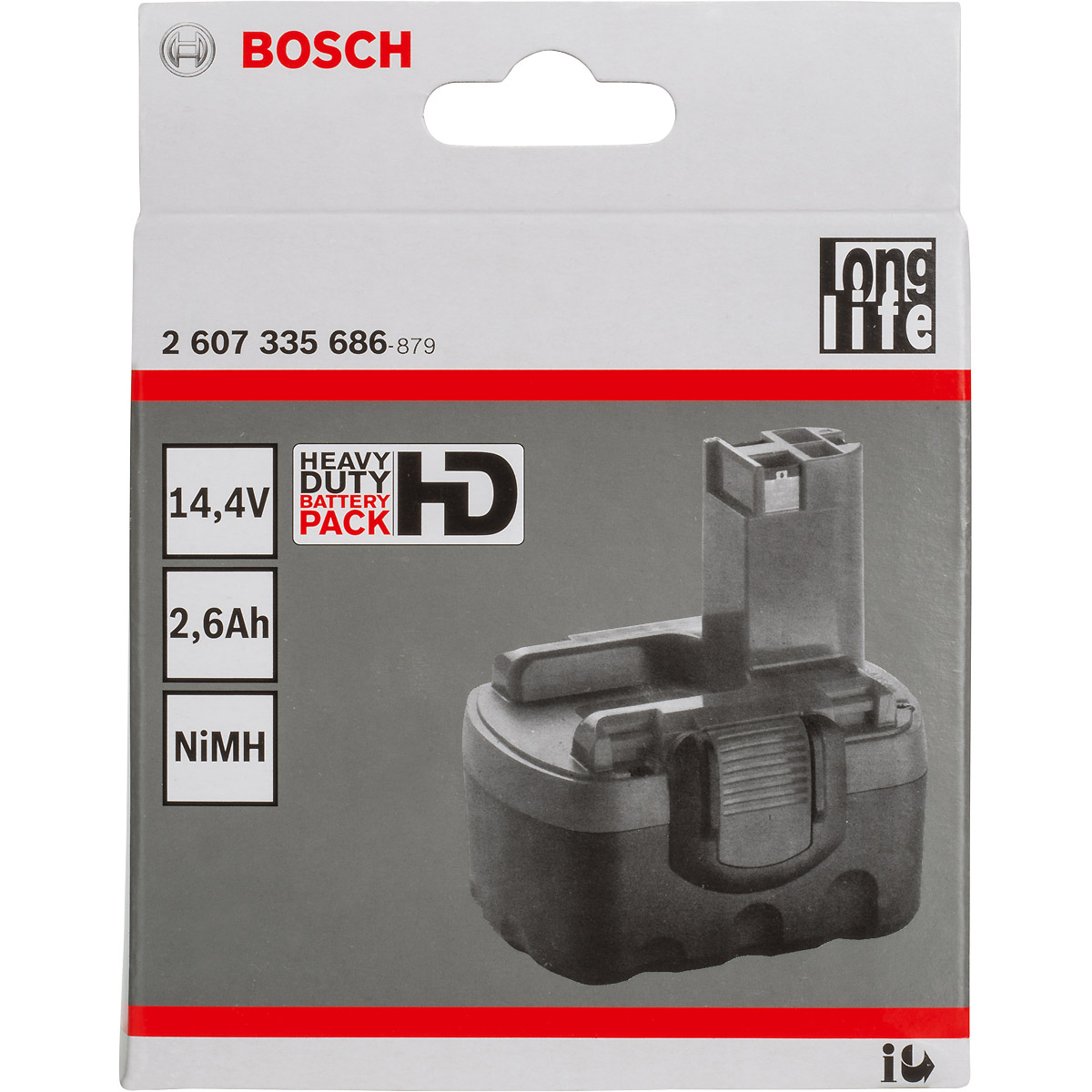 Bosch Akkupack 14.4 V-O, Standard Duty (SD), 2.6 Ah, NiMH