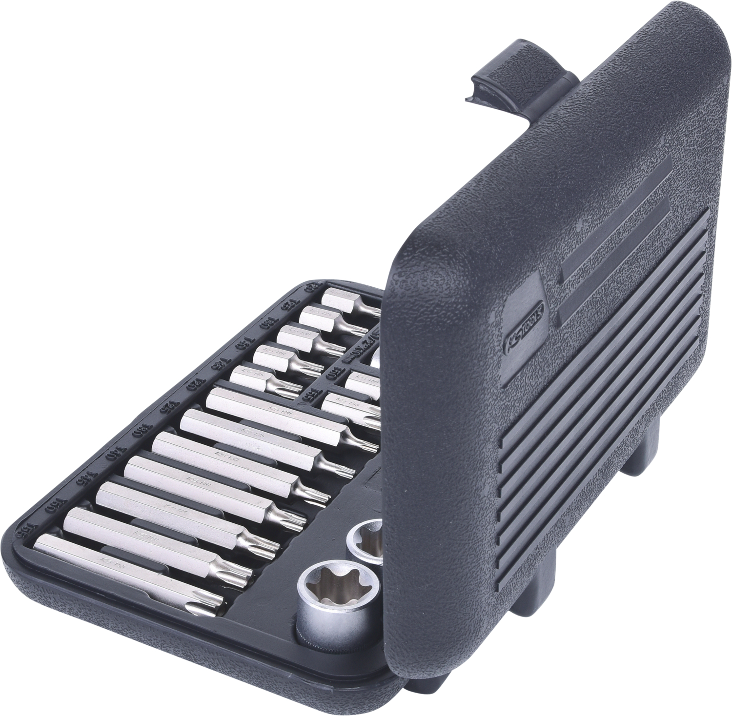KS Tools Torx-Steckschlüssel- und Bit-Satz, 30-tlg Bits mit Bohrung