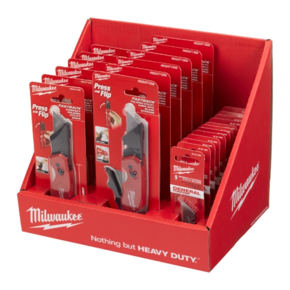 Milwaukee Fastback Messer Display 24-teilig