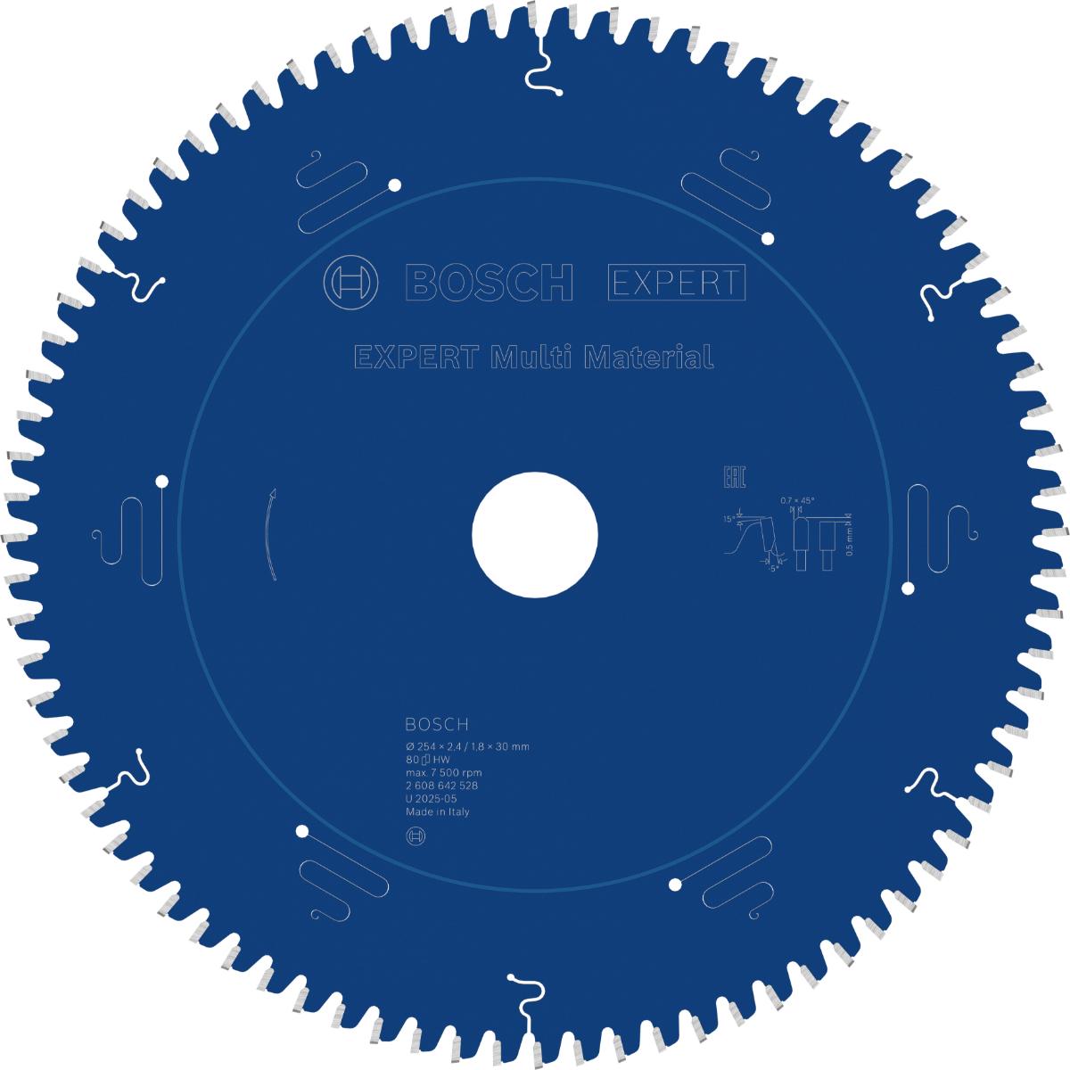 Bosch Kreissägeblatt Expert for Multi Material, 210 x 30 x 2,4 mm, 54