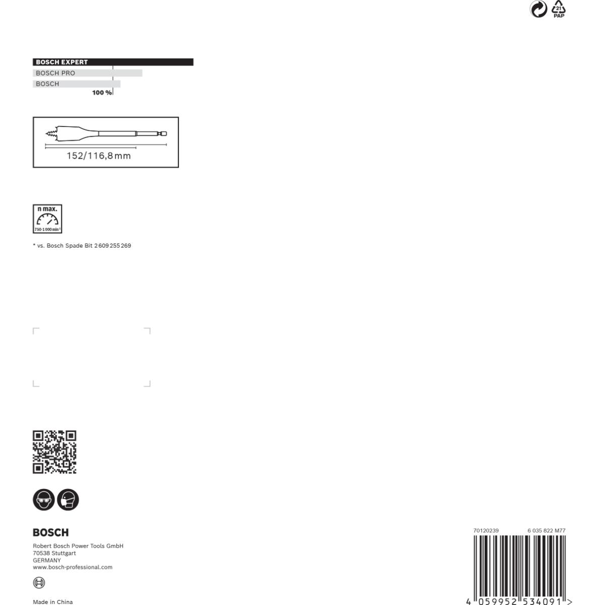 Bosch EXPERT Self Cut Speed Flachfräsbohrer-Set,12/16/18/20/22/25/28/32 mm - 8 teiliges Set