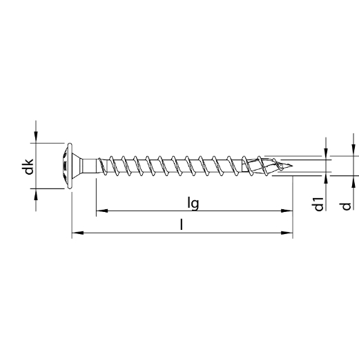 HECO TOPIX-plus Rückwandschraube 4 x 30mm VG T-Drive 500 St.