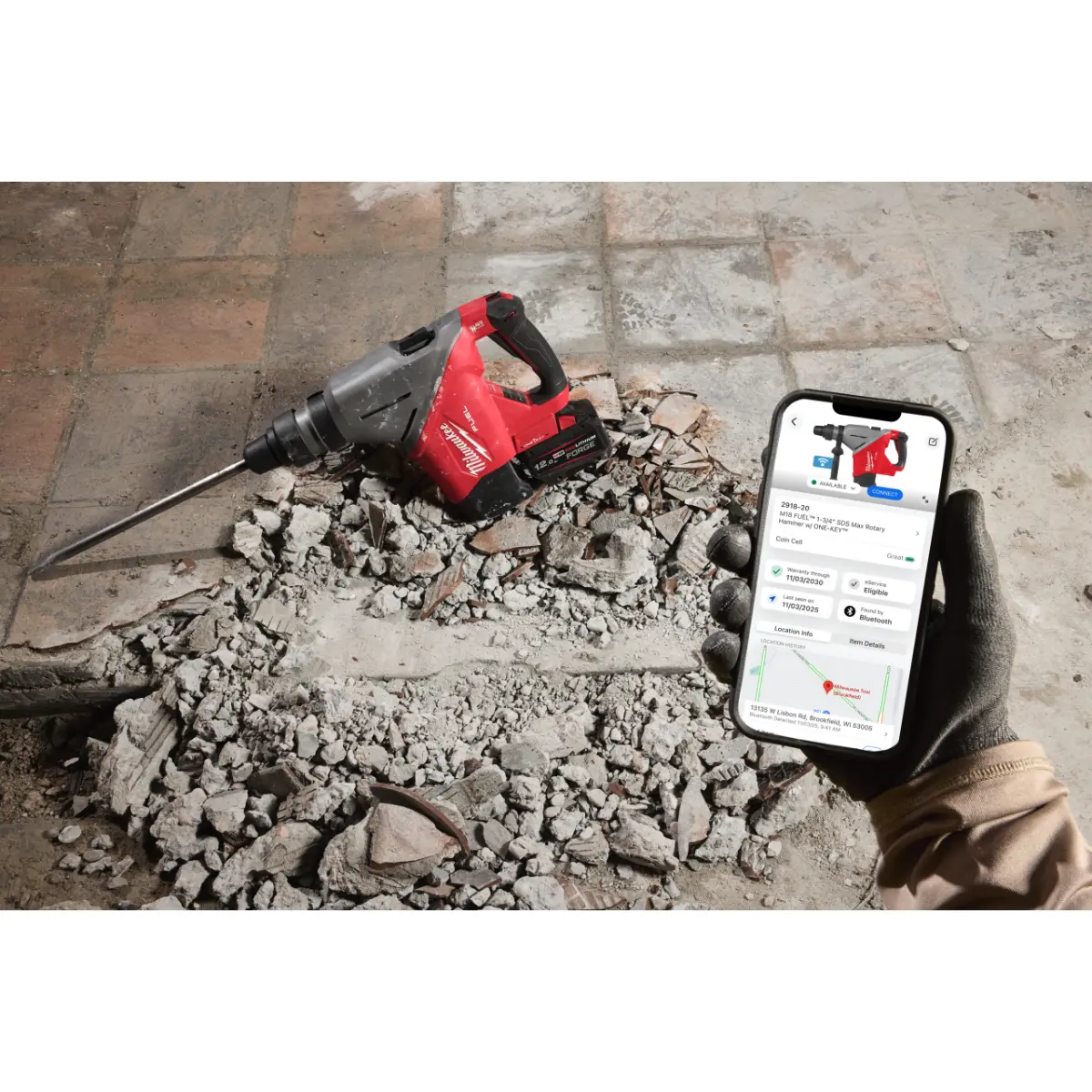 Milwaukee M18 ONE-KEY SDS-Max Akku-Kombihammer 45 mm M18 FHACO745-0C