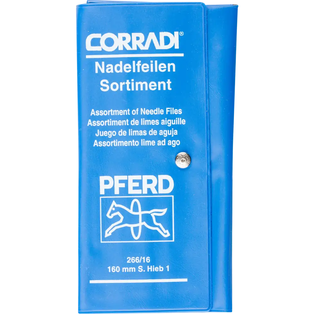 PFERD TOOLS Präzisions-Nadelfeilen-Set 12-tlg. in Rolltasche 160mm Schweizer Hieb 1, mittel