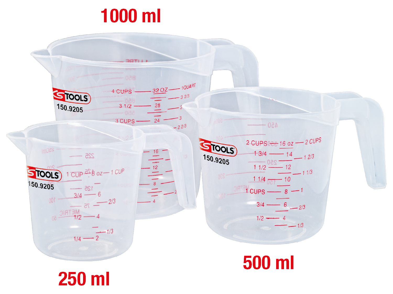 KS Tools Messbecher-Satz, 3-tlg