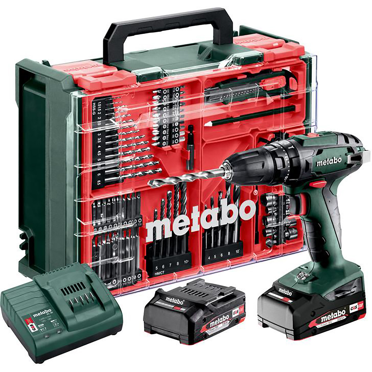 Metabo Akku-Schlagbohrschrauber SB 18 Set mit 78-teiliger Mobiler Werkstatt - Kunststoffkoffer - 18V