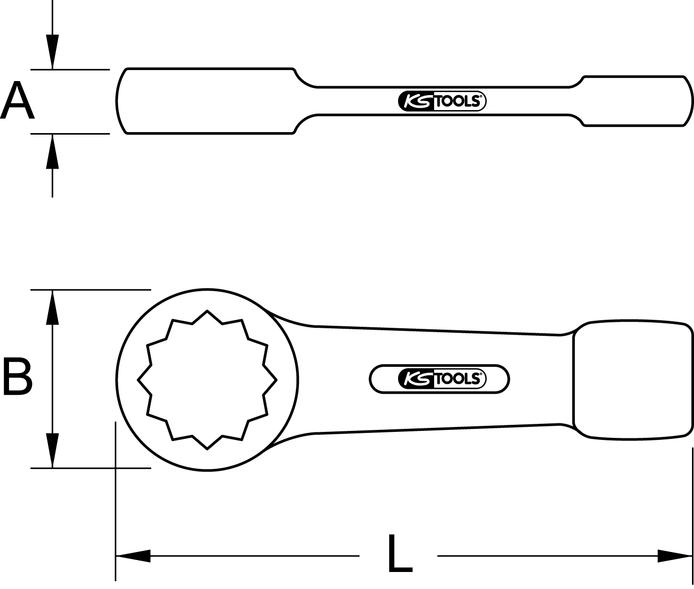 KS Tools Schlag-Ringschlüssel