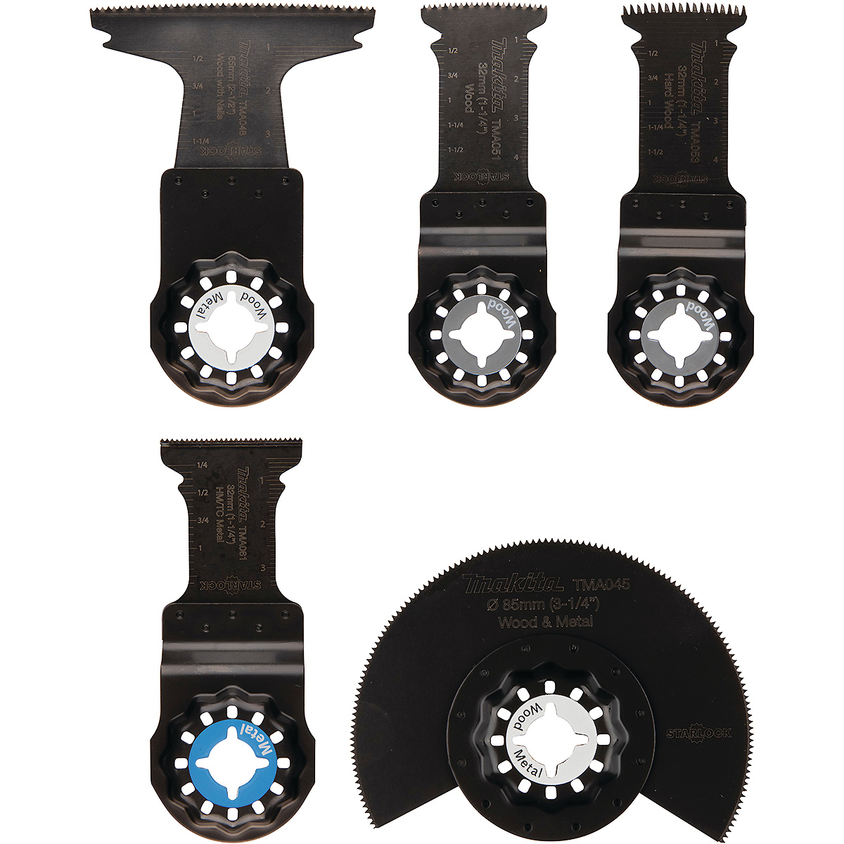 Makita Multifunktionswerkzeug Tauchsägeblatt mit Starlock-Aufnahme - 5-teiliges Set