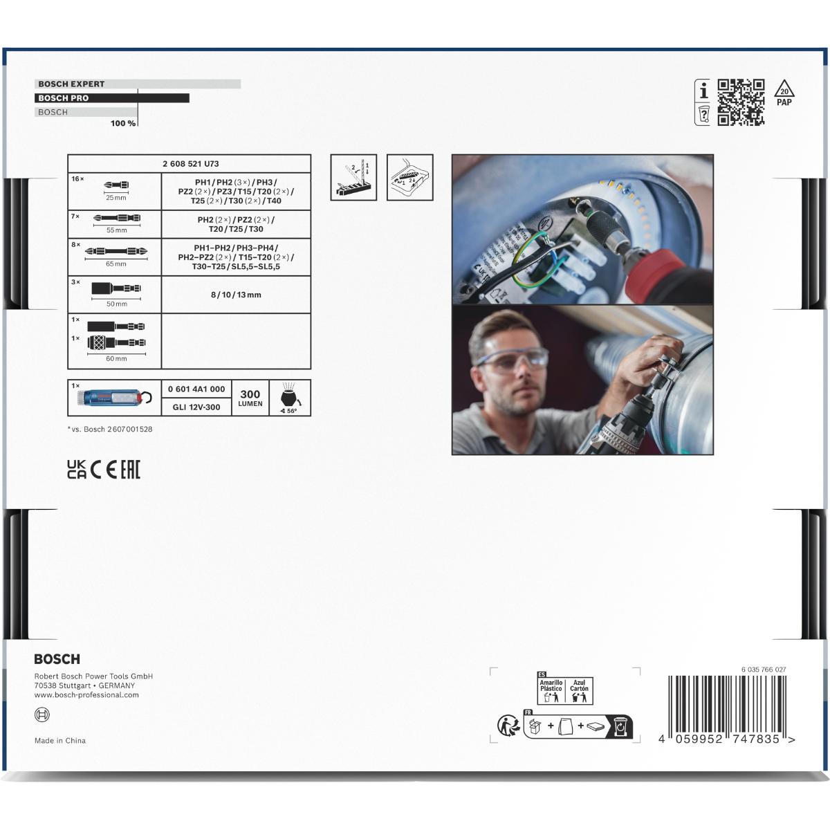 Bosch PRO Impact BitSet, 36-teilges Set, GLI 12V-300
