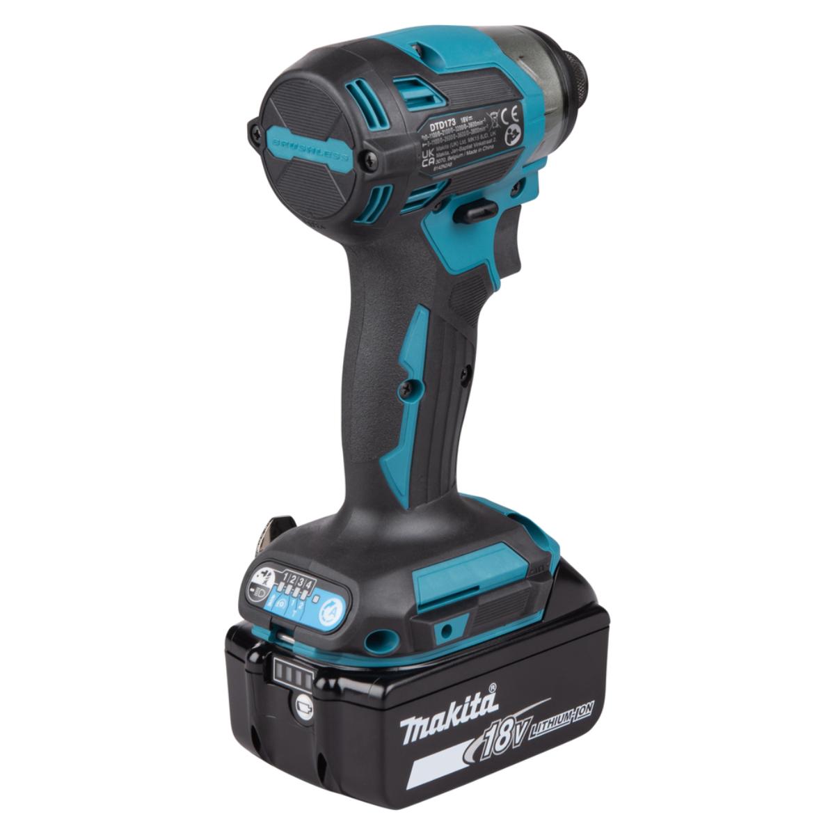 Makita Akku-Schlagschrauber LXT 18V 1/4 Zoll - 180 Nm - 0-3.800 U/min - DTD173RTJ