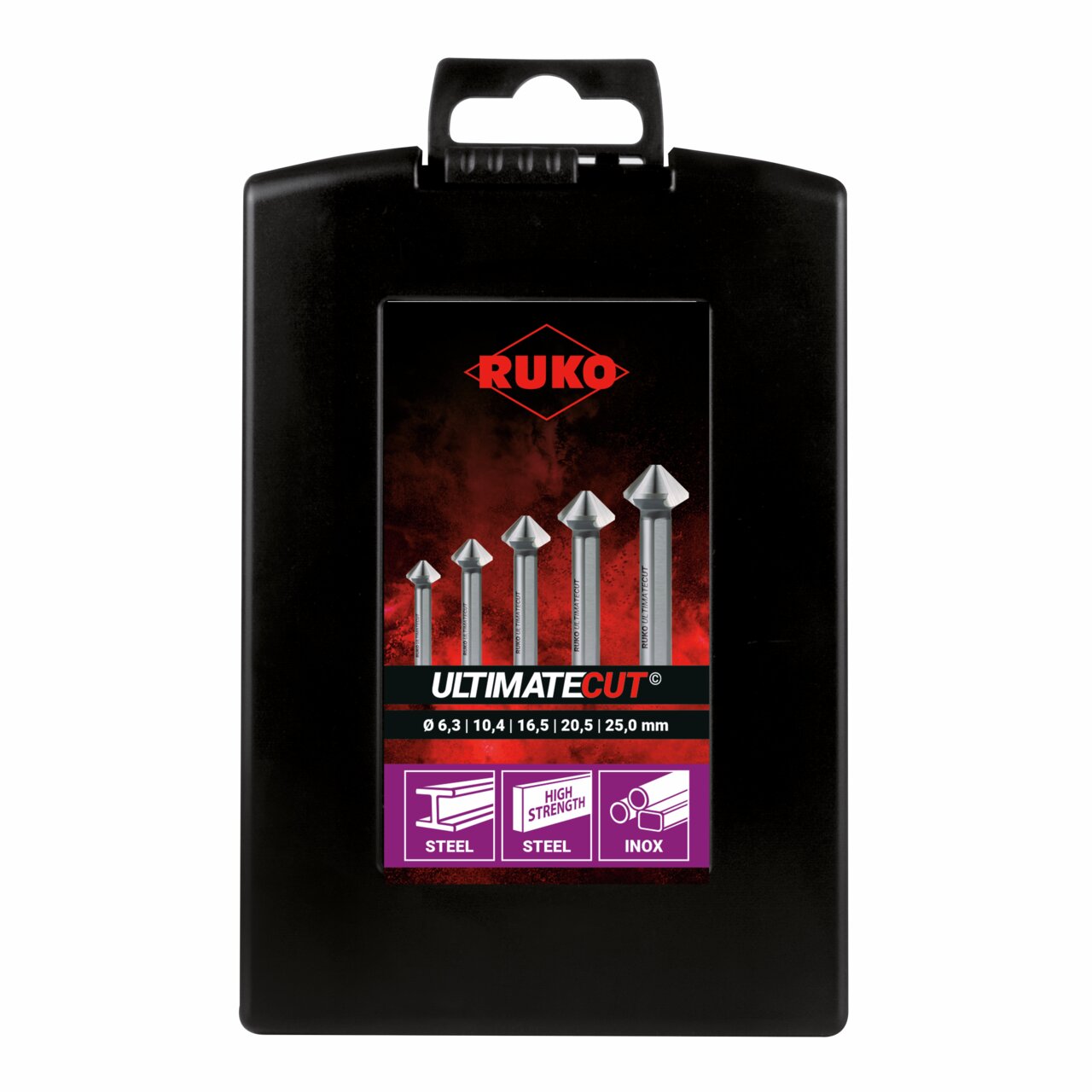 RUKO ULTIMATECUT Kegelsenker-Satz (DIN 335) Form C 90° HSS-Co 5 - 5-tlg.