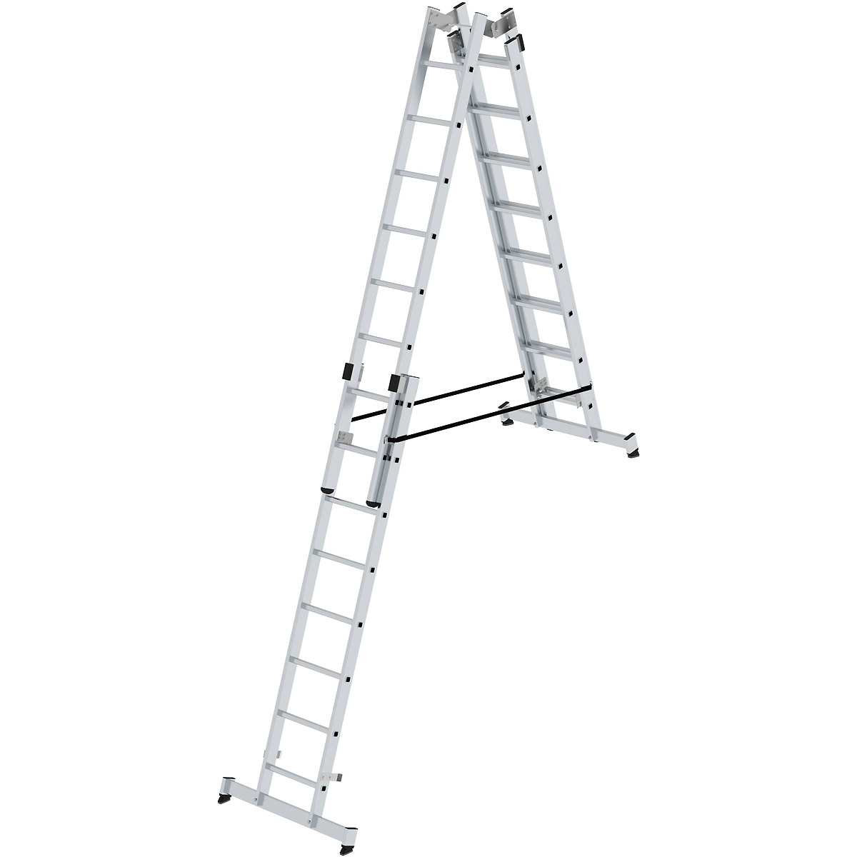 Munk Sprossen-Stehleiter 4-teilig mit nivello®-Traverse
