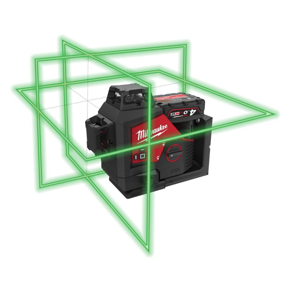 Milwaukee M12 Akku-Kreuzlinienlaser 3 x 360° Kit M123PLSKIT-401P