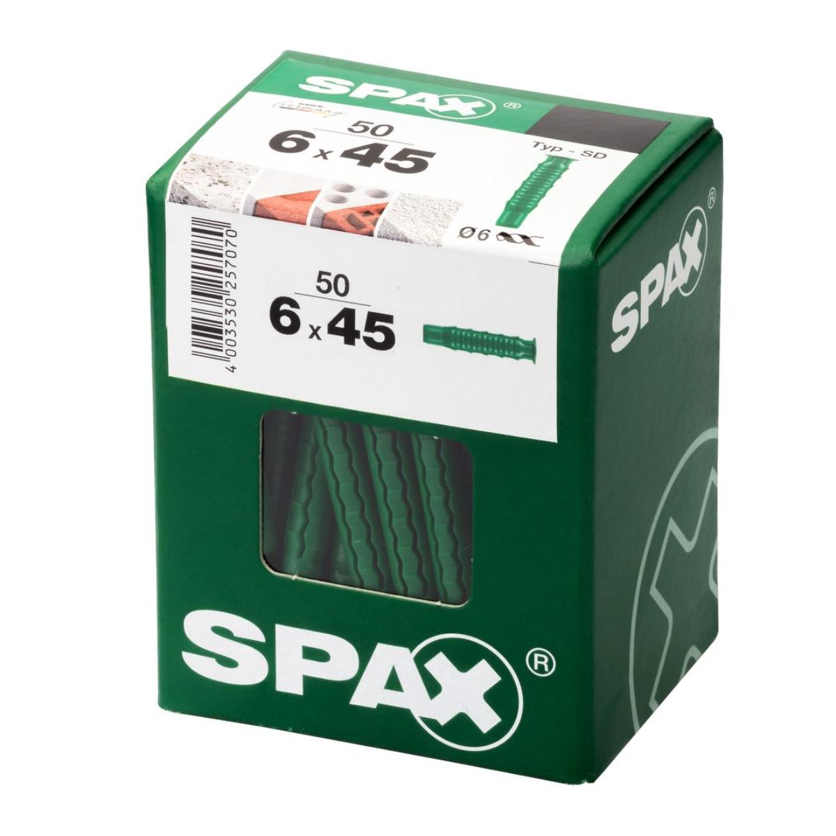SPAX Duebel Typ-SD L 6 x 45 mm, 50 Stück