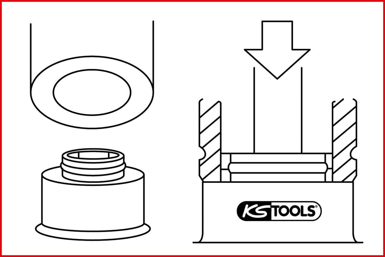 KS Tools Ventilschaft-Dichtring-Werkzeug-Satz,16-tlg
