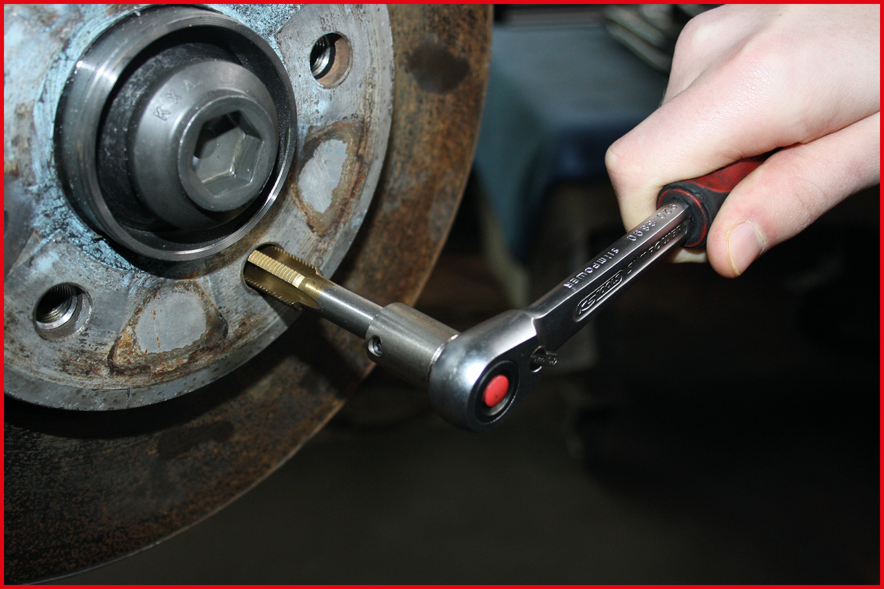KS Tools 3/8" Gewindeschneid-Satz für Radmuttern- und Schrauben, 11-tlg