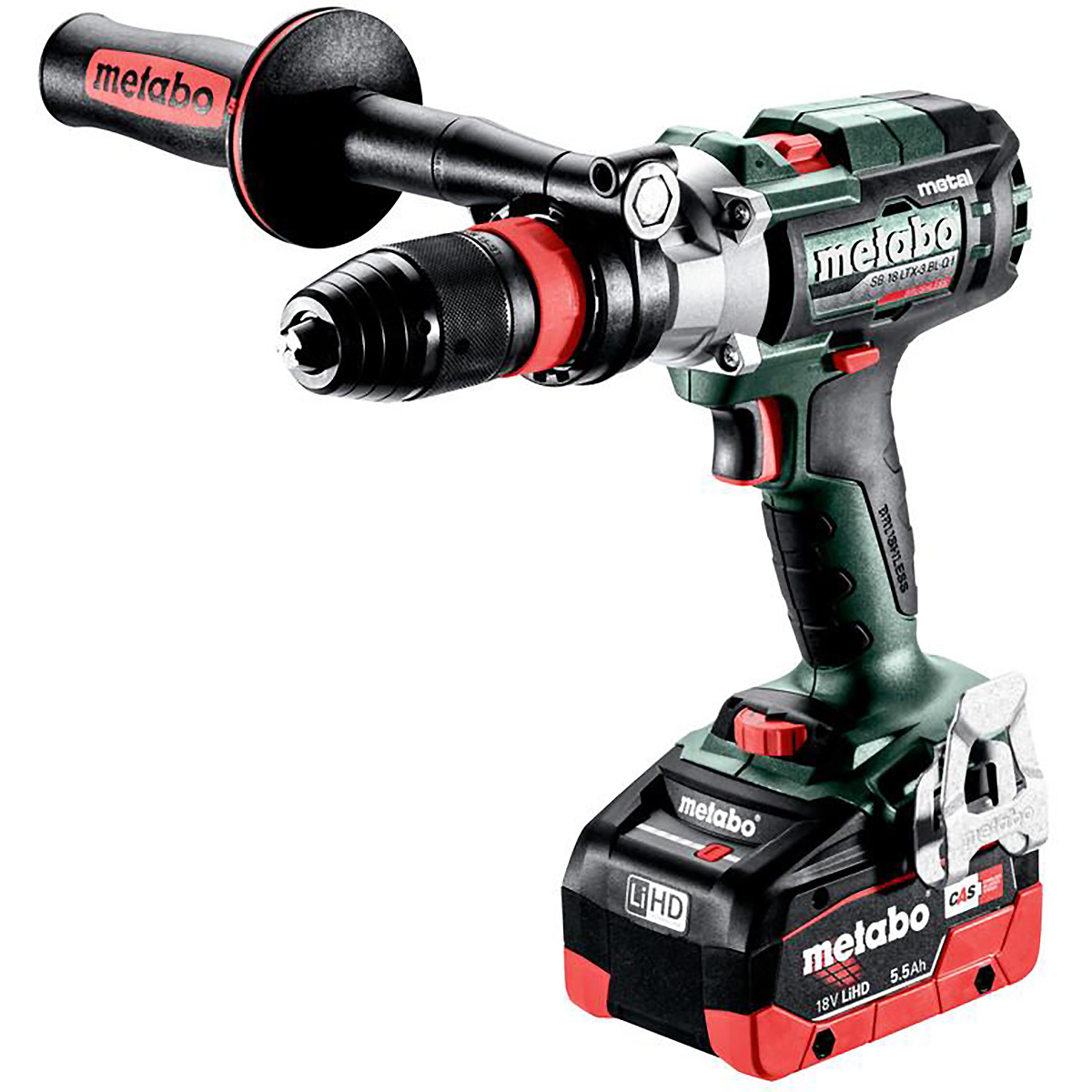 Metabo Akku-3-Gang-Schlagbohrschrauber SB 18 LTX-3 BL Q I Metal metaBOX 145 L - 18V 2x5.5Ah LiHD + A