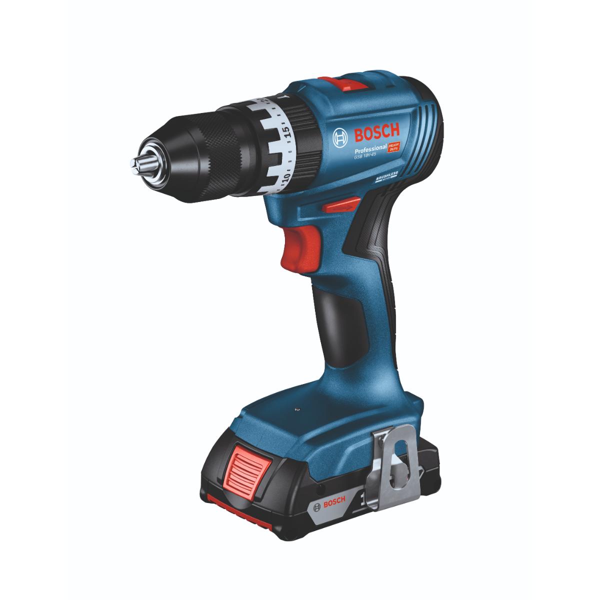 Bosch Combo Kit 2-tlg. 18V: GSB 18V-45 + GBH 18V-22 + 2 x Akku 4.0Ah, Schnellladegerät