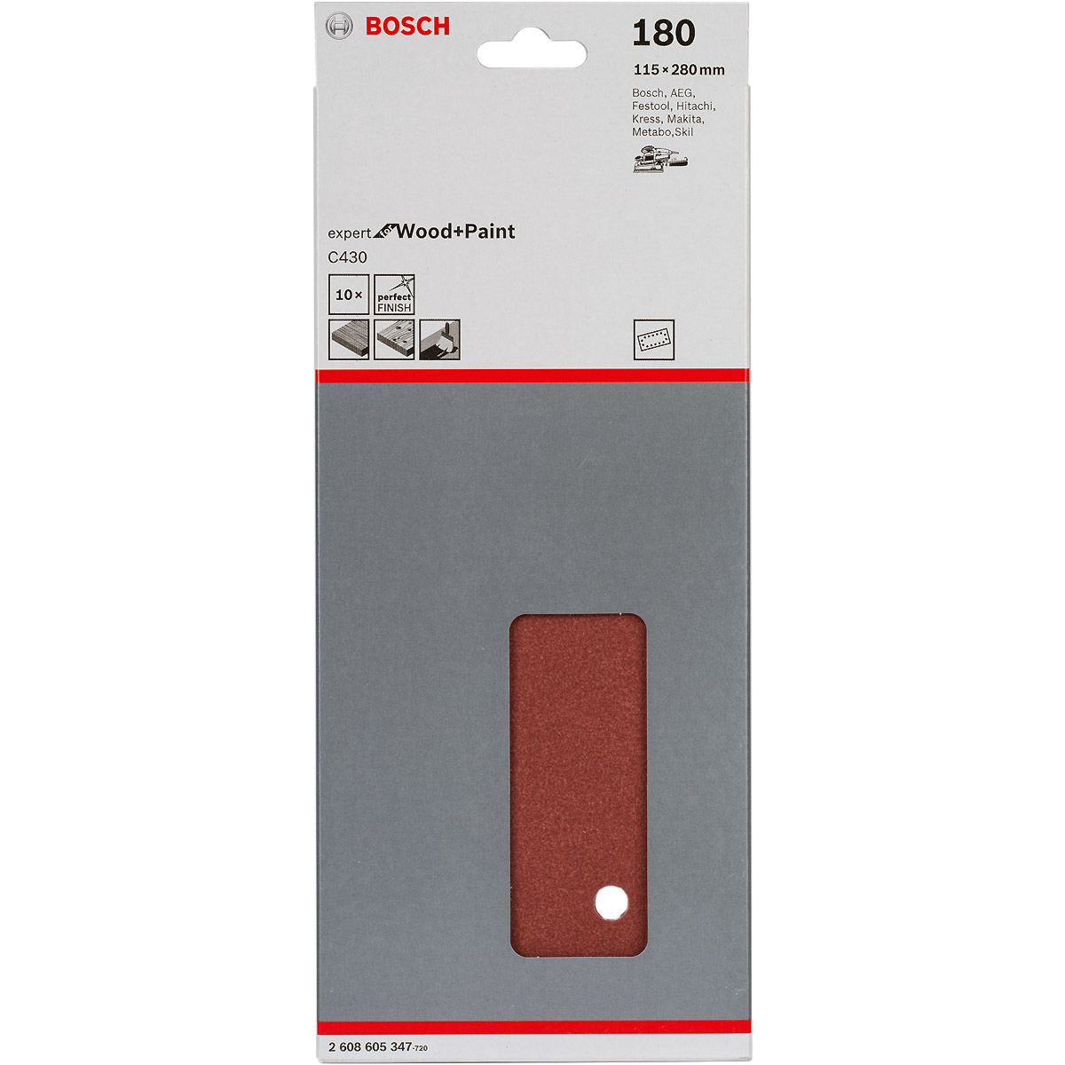 Bosch Schleifblatt C430 für Schwingschleifer 115x280 mm 14-Lochung