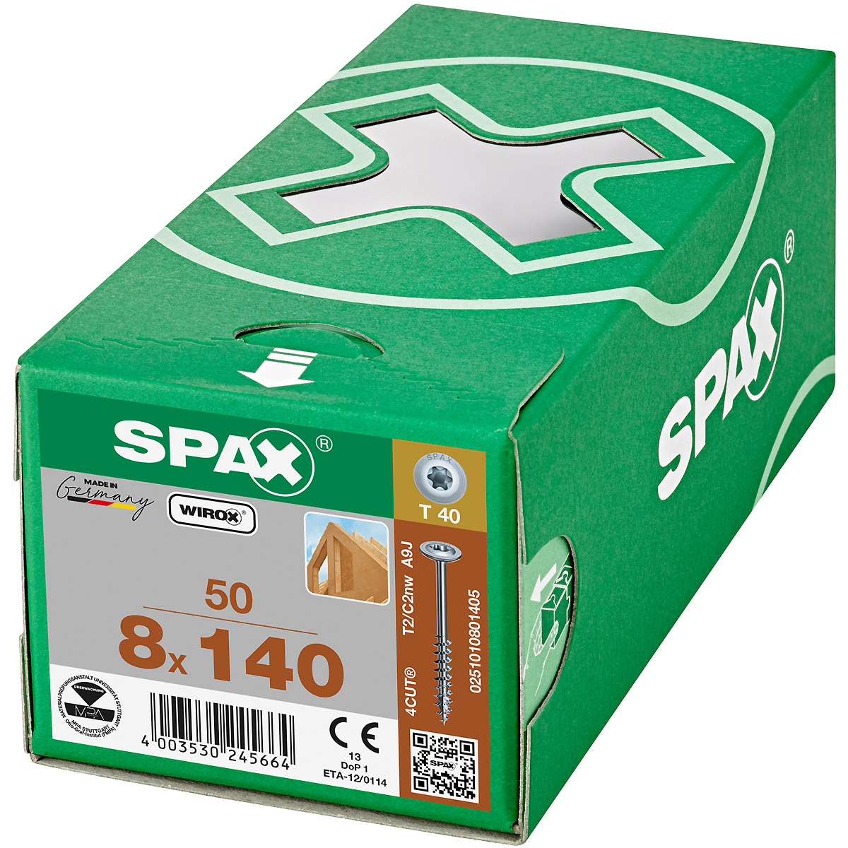 SPAX Tellerkopf T-Star Plus T40 Teilgewinde WIROX, 50 Stück
