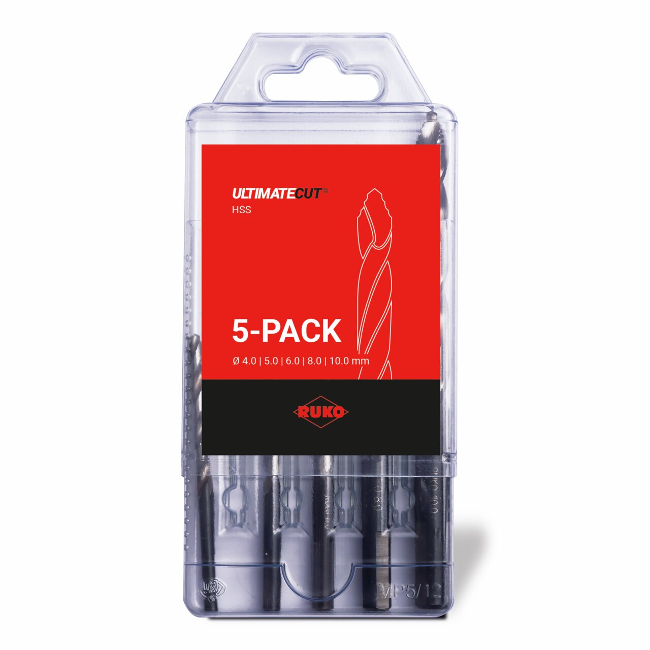 RUKO 5-PACK ULTIMATECUT Spiralbohrer-Satz, DIN 338, Typ FT, HSS - 5-tlg.