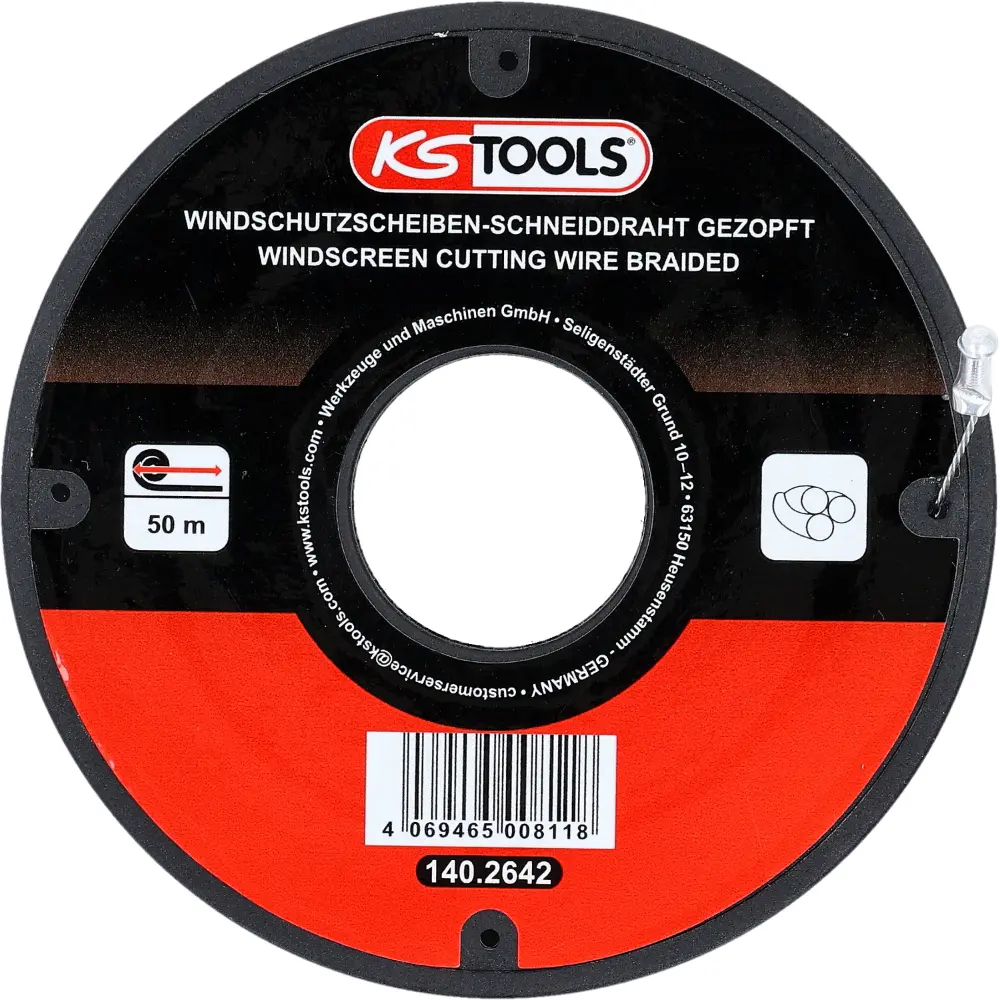 KS TOOLS Scheiben-Schneiddraht, gezopft, 50 m