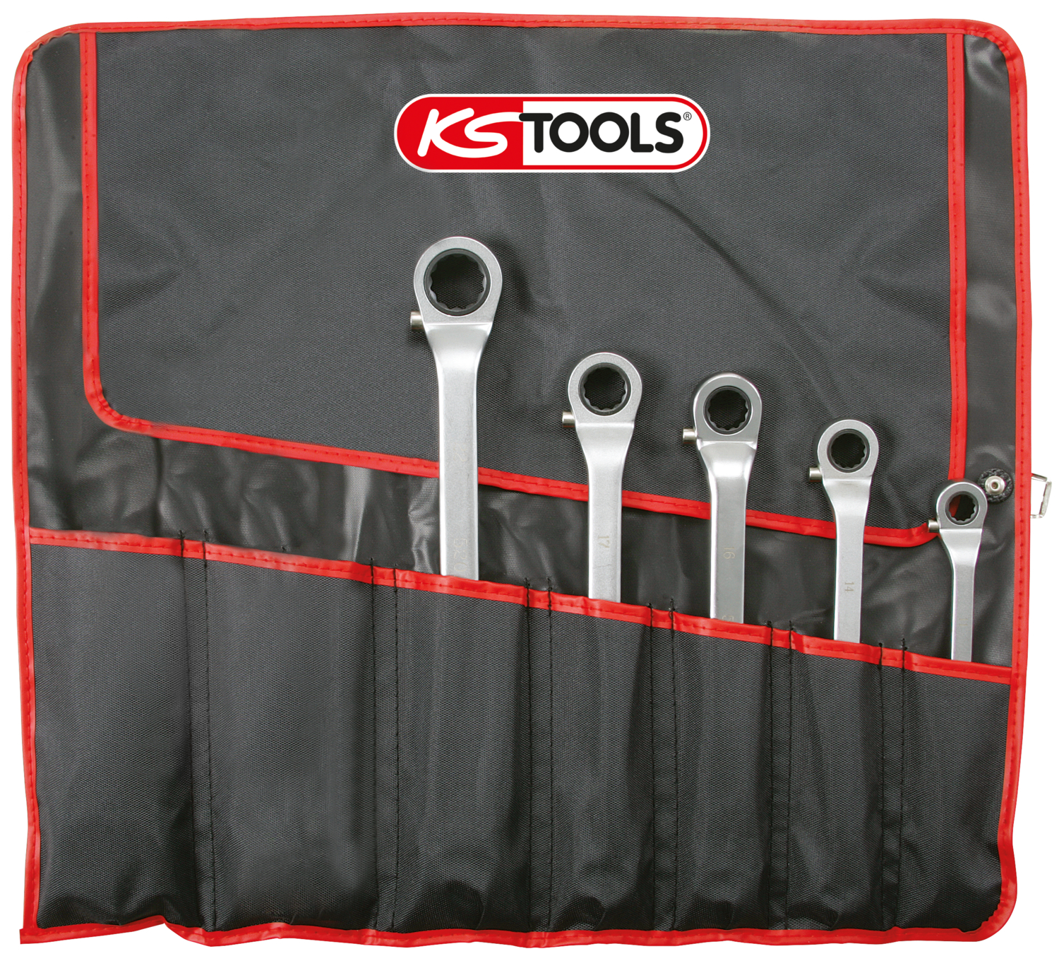 KS Tools Ratschenringschlüssel-Satz, umschaltbar, 5-tlg