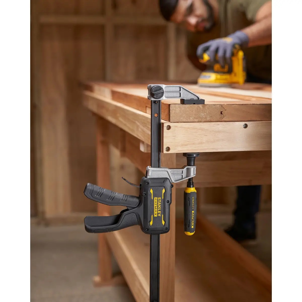 STANLEY FATMAX Einhandzwinge mit Schraubgriff Hybrid 450mm