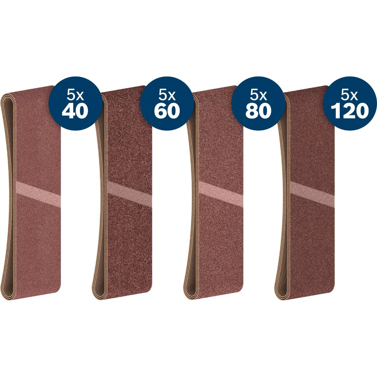 Bosch PRO X440 Schleifband 75x533mm, 20-teiliges Set