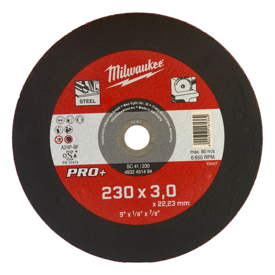 Milwaukee - Metalltrennscheibe 230x3 mm PRO+ - 4932451494