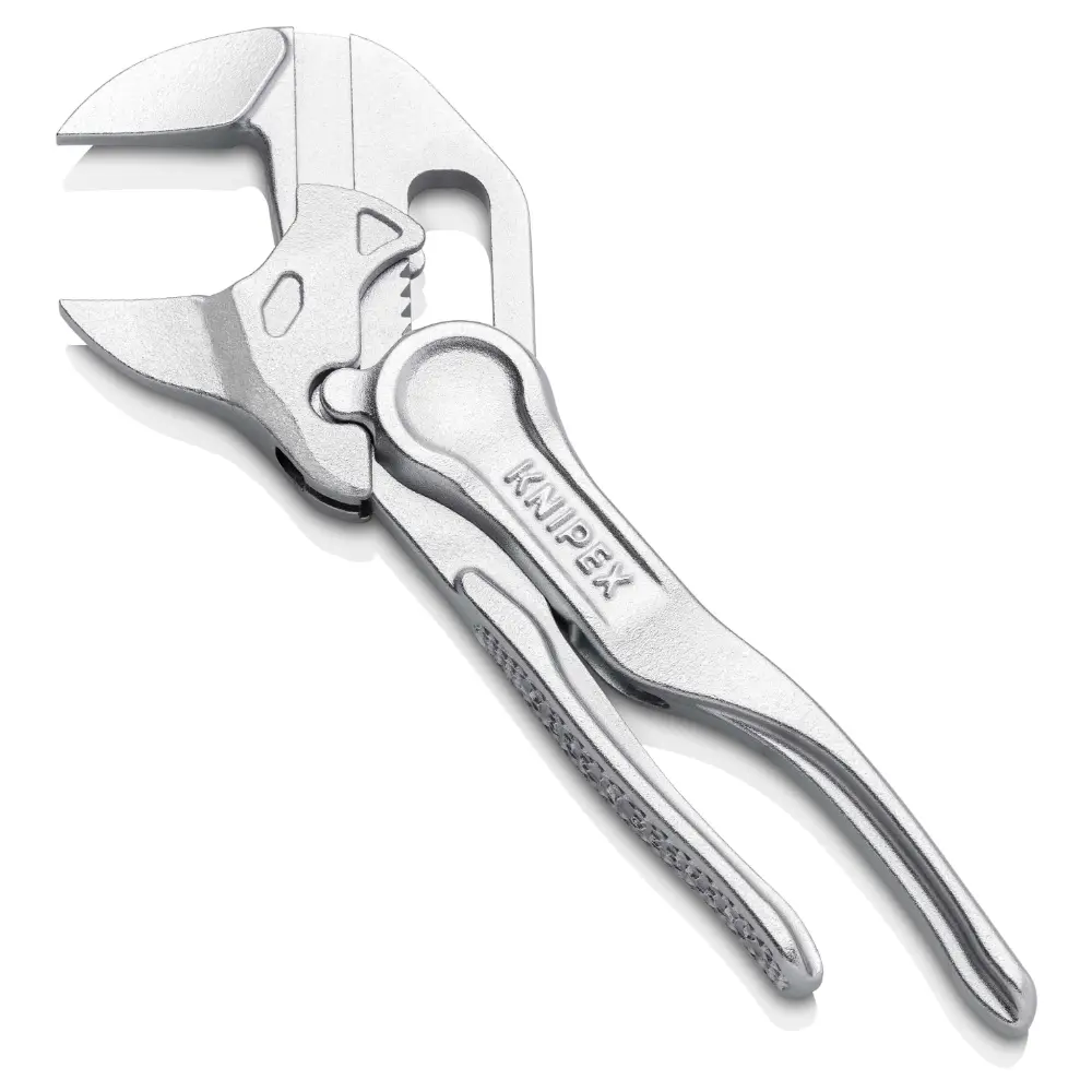 KNIPEX Zangenschlüssel XS Zange und Schraubenschlüssel in einem Werkzeug verchromt 100 mm