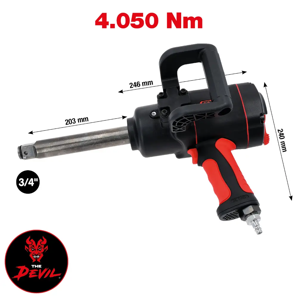 KS TOOLS 3/4" THE DEVIL Hochleistungs-Druckluft-Schlagschrauber, 4050Nm, 443 mm