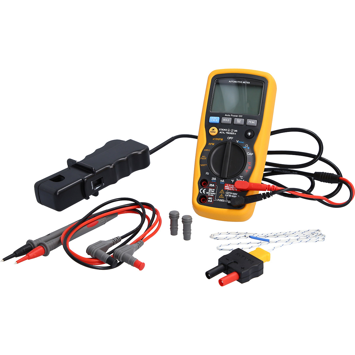 KS Tools Digital Multimeter inkl. Prüfspitzen mit integriertem Schlagschutz