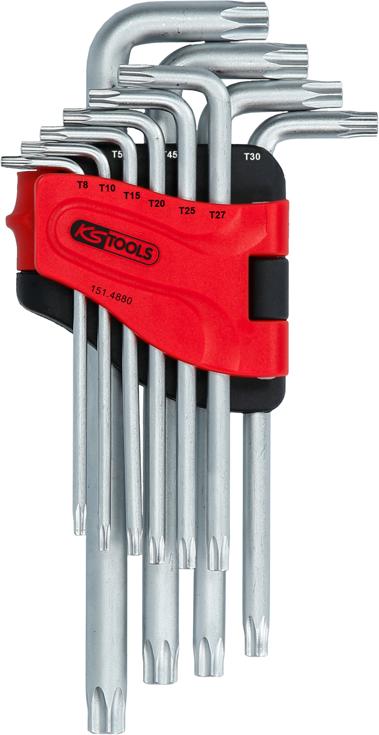 KS Tools Torx-Winkelstiftschlüssel-Satz, lang, 10-tlg