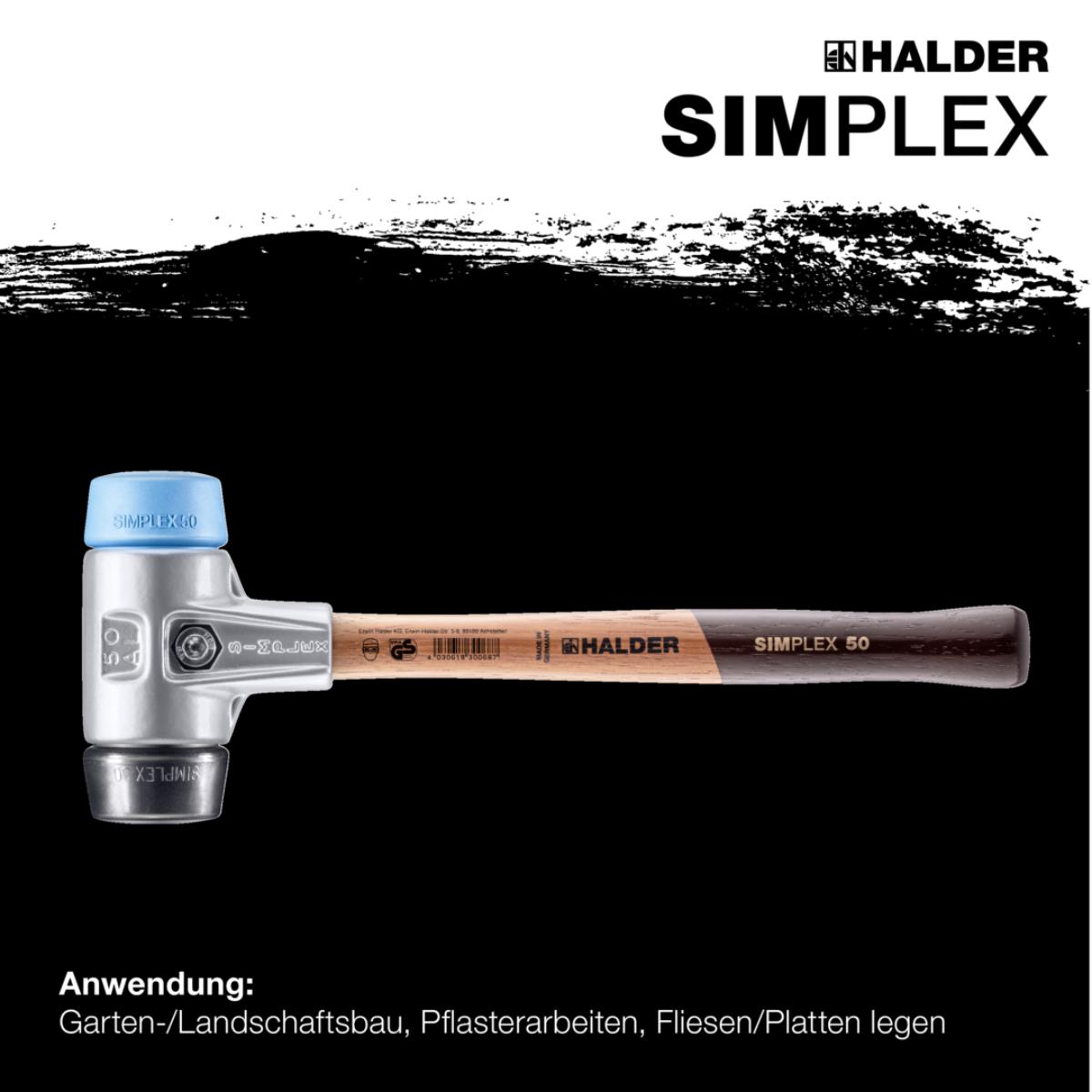 HALDER SIMPLEX - Schonhammer mit Aluminiumgehäuse und hochwertigem Holzstiel