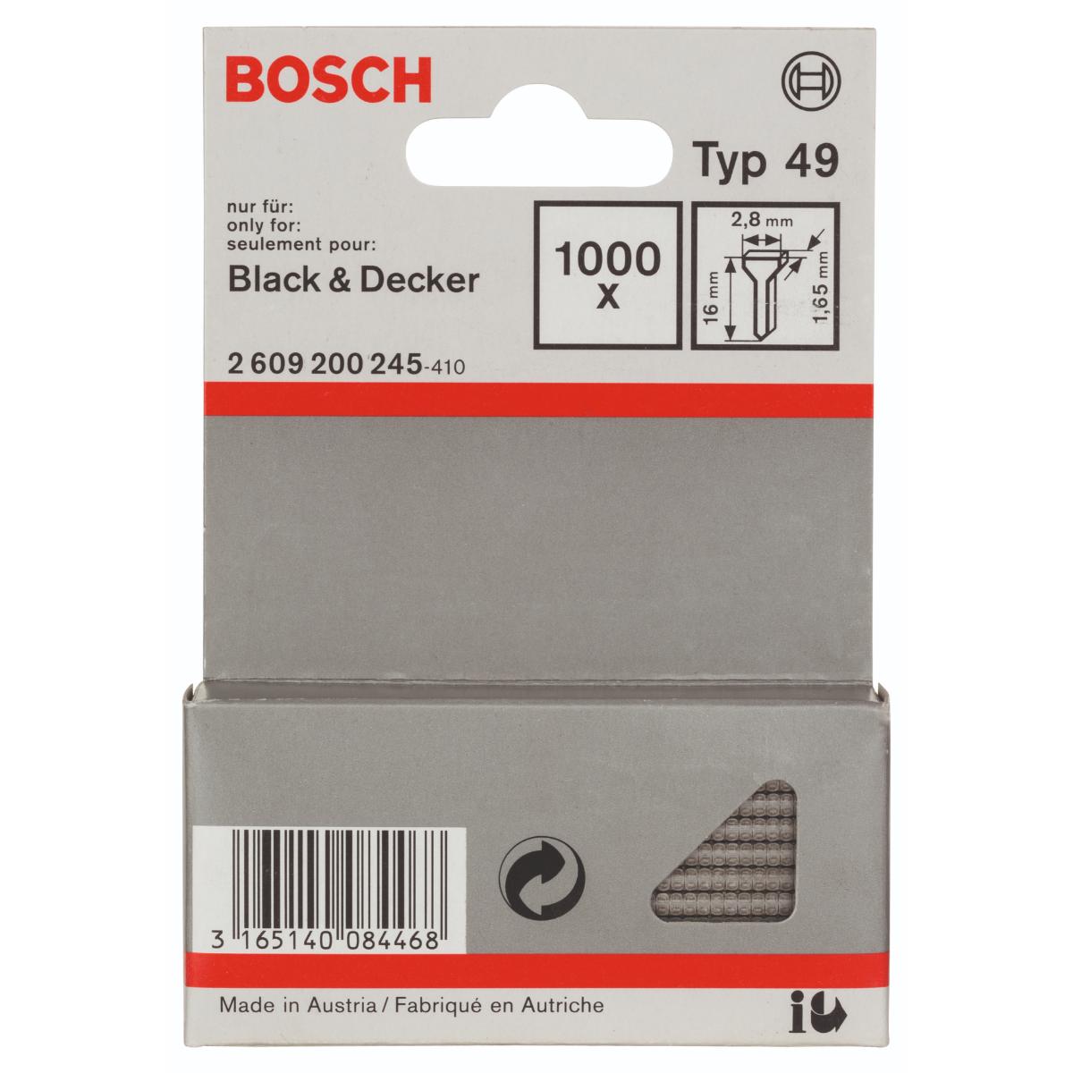 Bosch Tackerstift Typ 49, 14 mm, 1000er-Pack