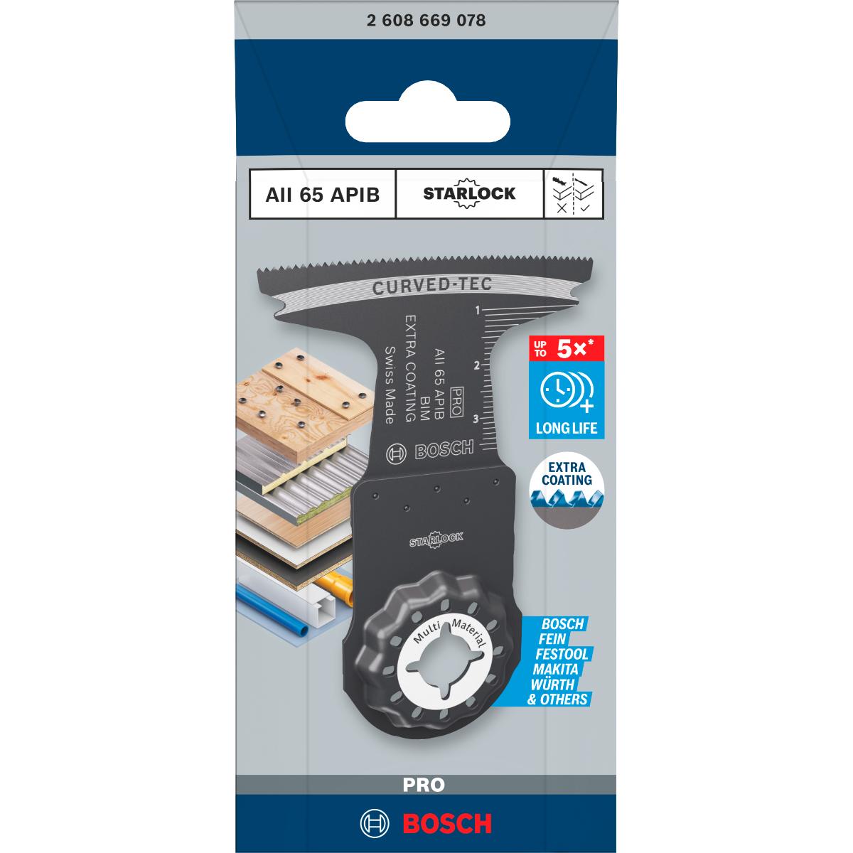 Bosch PRO AII 65 APIB Blatt für Multifunktionswerkzeuge,65 x 40 mm