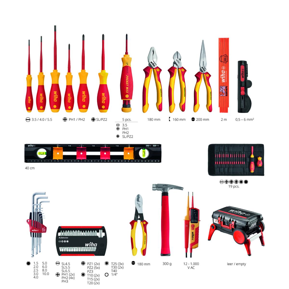 Wiha Werkzeugkoffer XXL 4 Trolley electric 80-teiliges Set